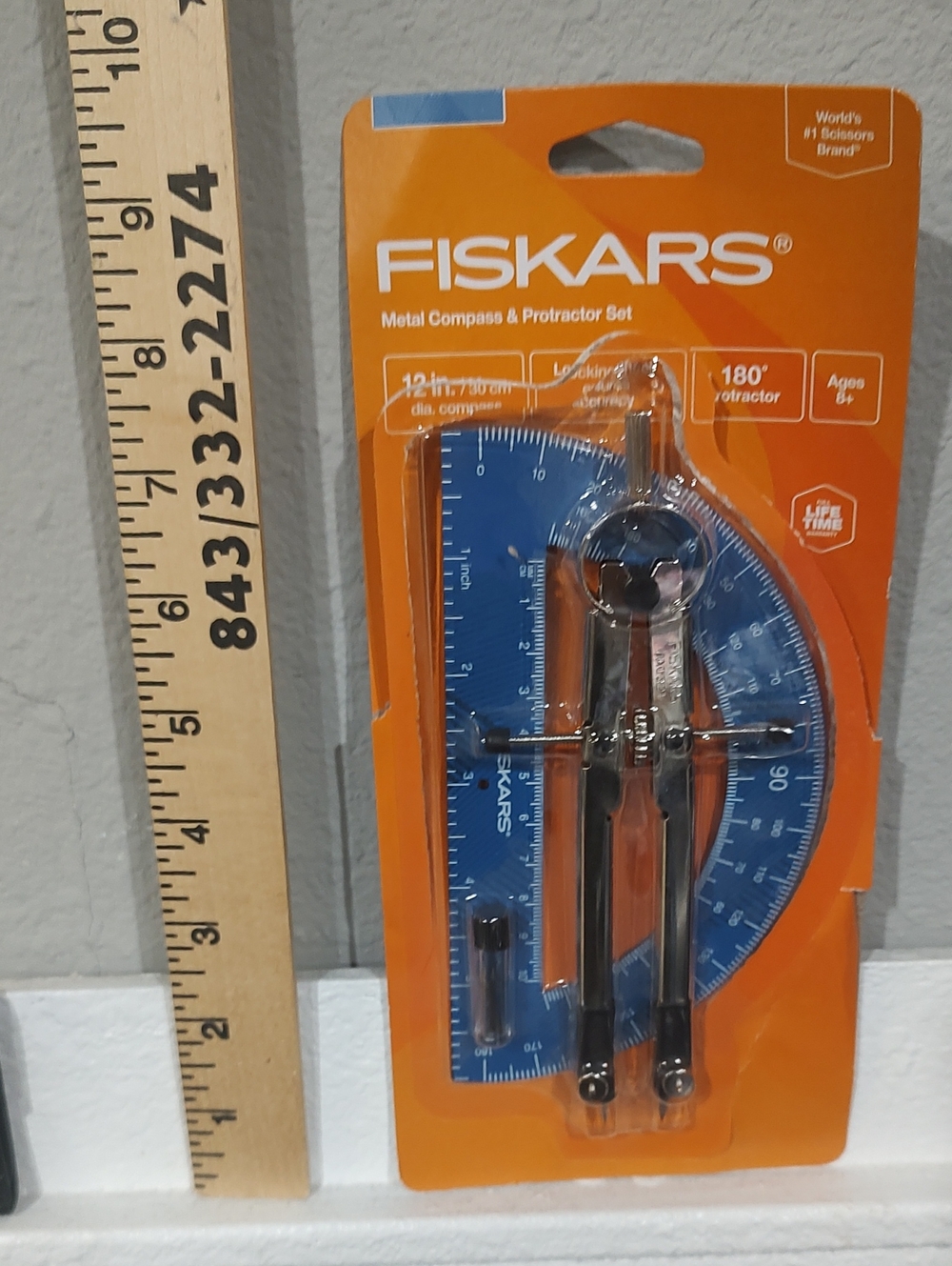 Blue Metal Compass & Protractor Set - Precision Drawing Tool